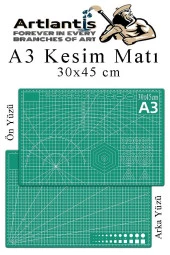 Kesim Matı A3 30X45 cm Çift Taraflı 1 Adet Çizim Matı Kesme Madı Kesim Tablası Kesim Altlığı - 1
