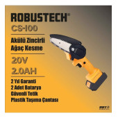 Robustech CS-100 Akülü Zincirli Ağaç Kesme - 2