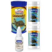 Turtle Green Sticks 2x125ml, Lotus Gammarus 250ml Sürüngen Ve Kaplumbağa Yemi, Multivitamin - 1