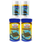Amore Turtle Calcium Sticks 2x125ml, Lotus Gammarus 2x250ml Kaplumbağa Yemi - 1