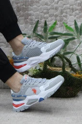 U.S. Polo Assn. Vıncent Gri Turuncu Mavi Orijinal Ürün Erkek Sneaker Ayakkabı thumbnail 5