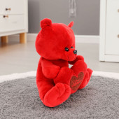 Kalp Tutan Peluş Ayıcık 30CM Kırmızı - 1