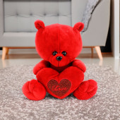 Kalp Tutan Peluş Ayıcık 30CM Kırmızı - 2