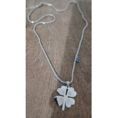 Şans Getiren Gümüş Model Çelik Kolye - 3