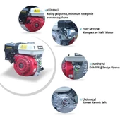 Tomking TK168 Benzinli Motor Kamalı Krank 6,5 Hp - 3