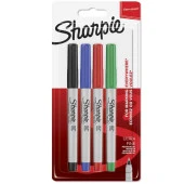 Sharpie Markör Permanent Ultra Fine Süper İnce Uç 4 Lü Renk Blisterli 1985879 - 1