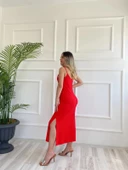 Kadın Askılı Elbise Kırmızı thumbnail 8