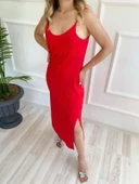 Kadın Askılı Elbise Kırmızı thumbnail 7