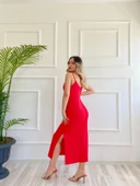 Kadın Askılı Elbise Kırmızı thumbnail 1