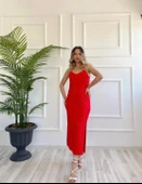 Kadın Askılı Elbise Kırmızı thumbnail 2