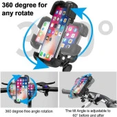 Motorsiklet Ve Bisiklet Kilit Tuşlu Telefon Tutucu 4,5" - 6,8" Arası Gidona Monteli Tutacak - 2