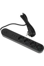 Termal Akım Korumalı Isıya Dayanıklı 4 lü 2 Metre Uzatma 3 Adet USB Usb Şarj Aleti - 3