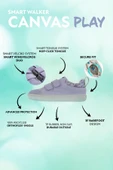 Smart Walker Recycled Canvas Eco Gri Barefoot Çocuk Ayakkabı thumbnail 2