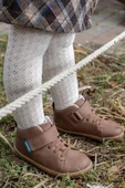 Hopfrög Kids Smart Walker High Top Kahverengi Meşe Barefoot Çocuk Bot - 5