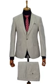 Erkek Bej Rengi Regular Fit Takım Elbise BGL-ST03823 thumbnail 2