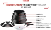Tefal Titanyum Ingenio Ultimate 3x Büyük Set 12 Parça - 2100129591 thumbnail 2