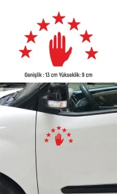 Abhaz Bayrak Folyo Kesim Etiket Kırmızı 13 cm - 1
