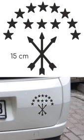 Adige Bayrak Folyo Etiket Siyah 15 cm - 1