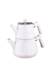 BAMBUM MOLD GRANİT ÇAYDANLIK TAKIMI BEYAZ B5179 - 1