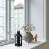 IKEA Enrum 22 Cm Siyah Dekoratif Fener - Çelik Mumluk Şamdan - 3