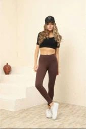 Kadın Fitilli Içi Şardonlu Kalın Kışlık Tayt - 1