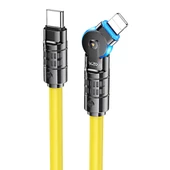 Coofbe Super Şarj Döner Başlık 27W Type-C to İphone Şarj Kablosu İphone 11 12 13 14 Pro Max Şarj Kablo - 1