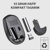 Lenovo Lecoo WS202 Kablosuz 1200DPI 4 Tuşlu Optik Mouse Siyah - 5