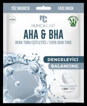 HUNCA CARE AHA&BHA KAĞIT YÜZ MASKE – RENK TONU EŞİTLEYİCİ / EVEN SKIN TONE - 1