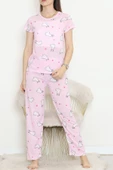 Desenli Pijama Takımı Beyazpembe - 130.1287. - 1