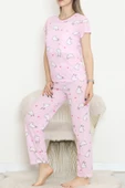 Desenli Pijama Takımı Beyazpembe - 130.1287. - 2