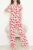 Desenli Pijama Takımı Pudrakalpli - 130.1287. - 1
