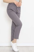 Krep Bağcık Detaylı Pantolon Koyugri - 152429.1778. thumbnail 5