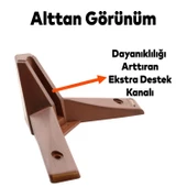 20'li Set Sedir Lüks Mobilya Koltuk Kanepe Tv Ünitesi Destek Ayağı 12 cm Ahşap Desenli Ayakları - 7