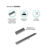 Sanica Paslanmaz Klapeli Koku Önleyici Duşakabin Duş Kanalı Yer Süzgeci 40cm - 2