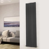 Sanica Simetrik Dizayn Radyatör Antrasit Alüminyum Dikey (Single) 512 x 1800 mm - 3