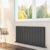 Sanica Simetrik Dizayn Radyatör Antrasit Alüminyum Yatay (Double) 600 x 718 mm thumbnail 2