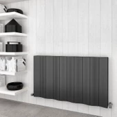 Sanica Asimetrik Dizayn Radyatör Antrasit Alüminyum Yatay (Double) 600 x 409 mm thumbnail 3
