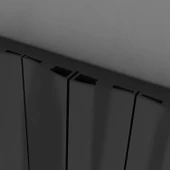 Sanica Asimetrik Dizayn Radyatör Antrasit Alüminyum Yatay (Single) 600 x 1027 mm thumbnail 2