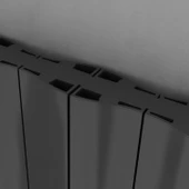 Sanica Asimetrik Dizayn Radyatör Antrasit Alüminyum Yatay (Double) 600 x 1233 mm thumbnail 2