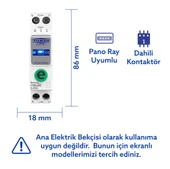 Tomzn Akıllı Voltaj ve Akım Koruma Rölesi, WiFi Özellikli Dahili Enerji Ölçer 63A eWelink Uyumlu thumbnail 2