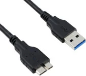 USB 3.0 Taşınabilir HDD Harddisk Veri Ara Bağlantı Kablosu 1 Metre Siyah 4280 - 2