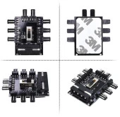 8 Port Fan Çoklayıcı Hub Y PWM Splitter ide Molex Soğutma 3 pin 4 Switch Anahtarlı 4336 thumbnail 4