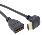 HDMI Dişi Erkek Uzatma Aparatı 90 Derece Dirsek Kablosu 50 cm 4666 thumbnail 1
