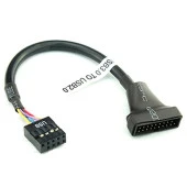 Ancheyn 9 Pin USB 2.0 Dişi 19 Pin USB 3.0 Erkek Çevirici Dönüştürücü Adaptör Kablosu 4584 thumbnail 1