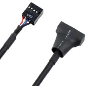 9 Pin USB 2.0 Dişi 19 Pin USB 3.0 Erkek Çevirici Dönüştürücü Adaptör Kablosu 4584 - 6