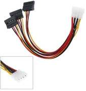 Ancheyn Üçlü 3 Port ide Molex Sata Power Hdd 4 pin Güç Kablosu 5101 thumbnail 2