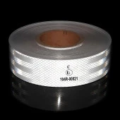 Tüvtürk Onaylı Bant Beyaz 1 Metre 5 cm Belgeli Reflektörlü Reflektif Fosforlu Şerit Bant İkaz Bandı thumbnail 4