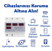 Tomzn Otomatik Faz Seçici ve Yüksek Alçak Voltaj Akım Koruma Rölesi 63A Dahili Kontaktör thumbnail 3