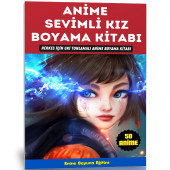 Anime Sevimli Kız Boyama Kitabı (50 SÜPER Boyama) - 1