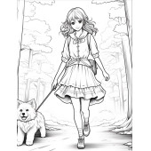 Anime Sevimli Kız Boyama Kitabı (50 SÜPER Boyama) - 2